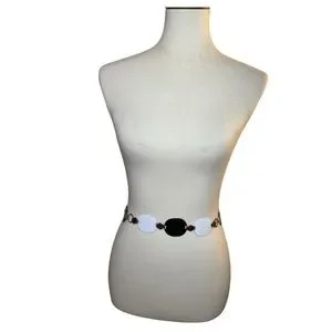 Vintage | Accessories | 6s Vtg Black And White Chain Belt  display picture 3